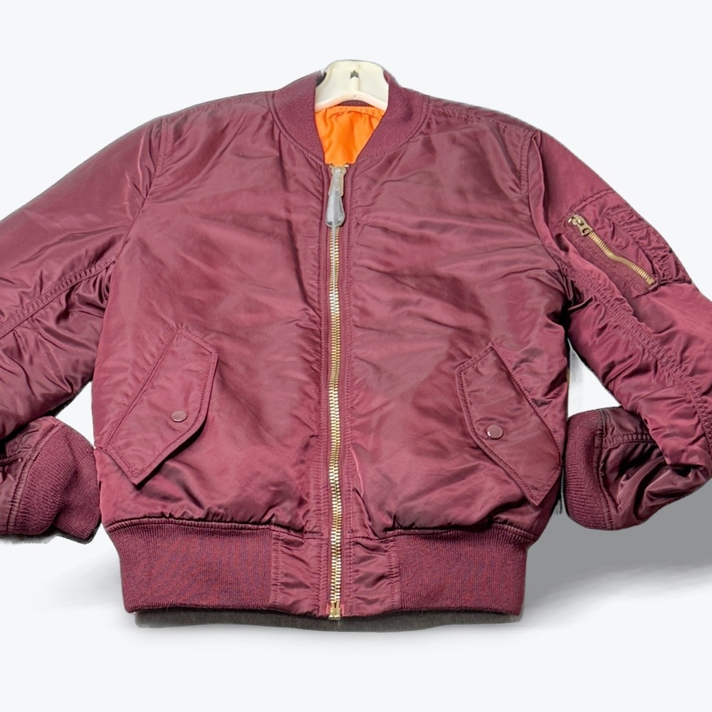 Vintage Alpha Industries MA‑1 Bomber Jacket Flyers Man Intermediate Reversible S